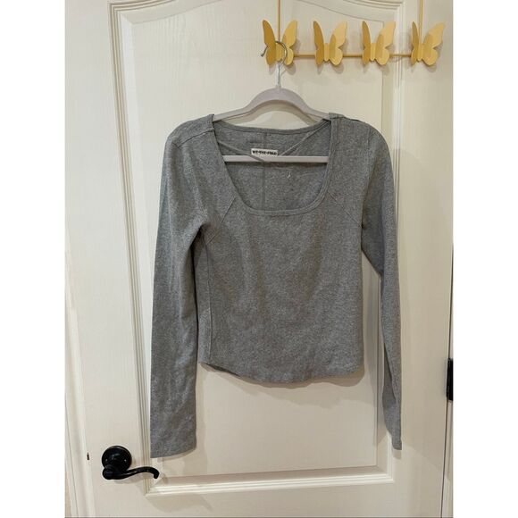 Free People Clean Slate Seamless Long Sleeve Top Size large - Picture 2 of 4